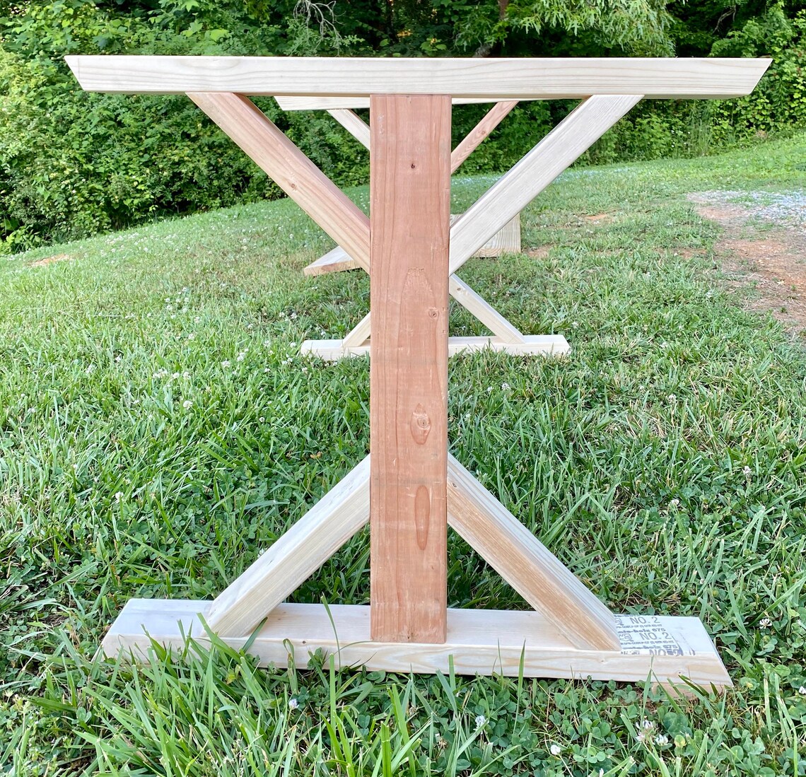 Farmhouse X Trestle Table Legs DIY Unfinished Free Etsy