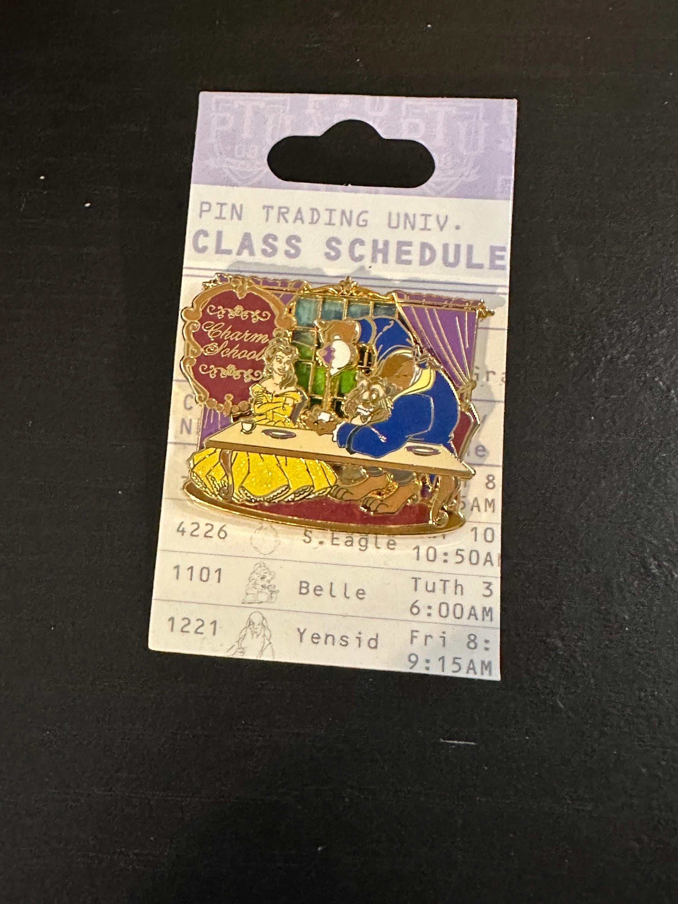 WDW Disney Pin Trading University Event PTU Class Schedule Charm School Beauty & the Beast LE 500