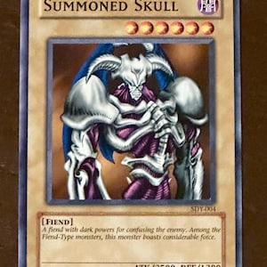 summoned skull yugioh card (Platinum Secret Rare) - RA03-EN086 - Platinum Secret Rare Type monsters YuGiOh Trading Card Game Metal