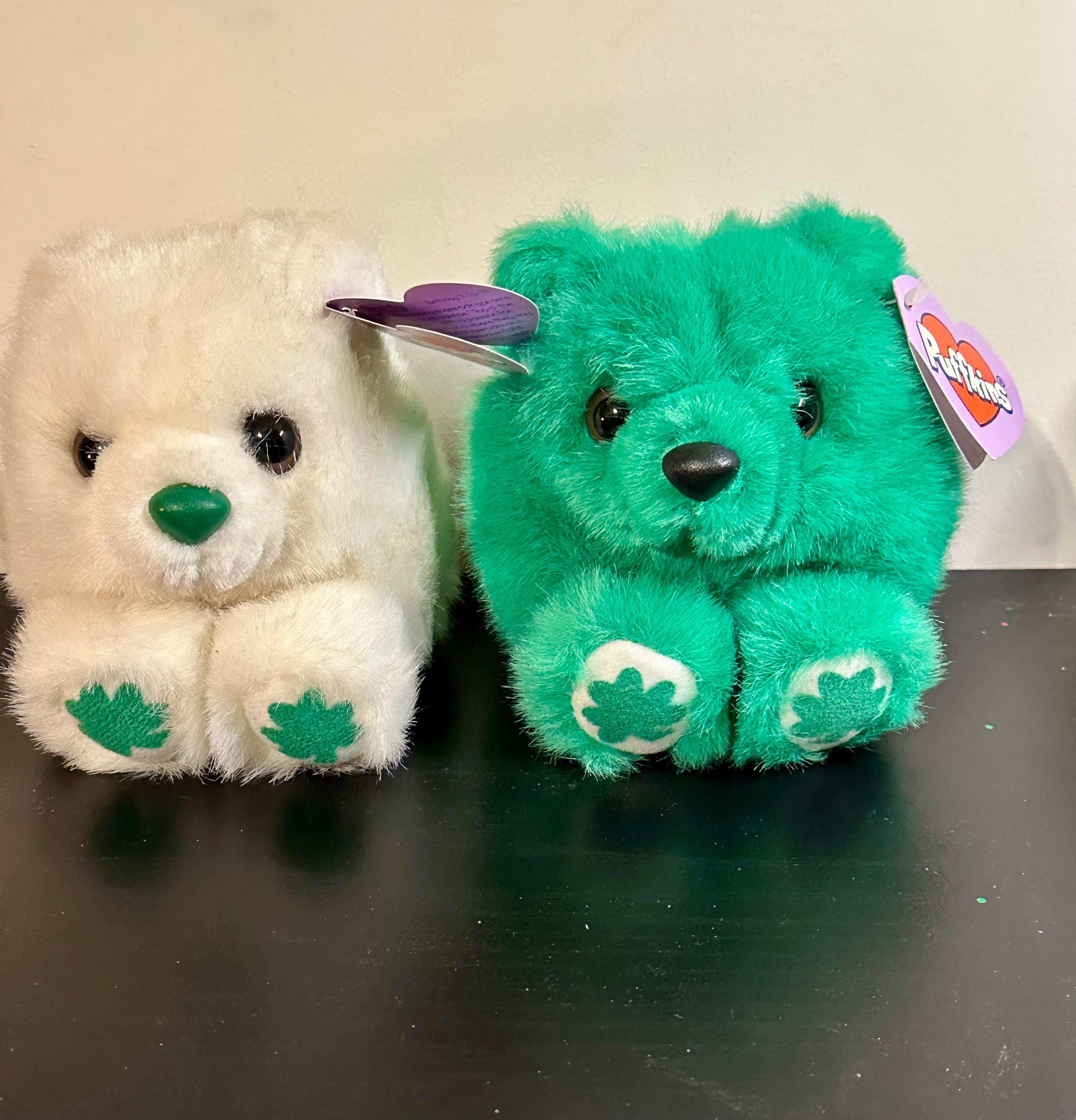 Vintage Puffkins Irish Shamrock Bears: St. Patrick& image 2