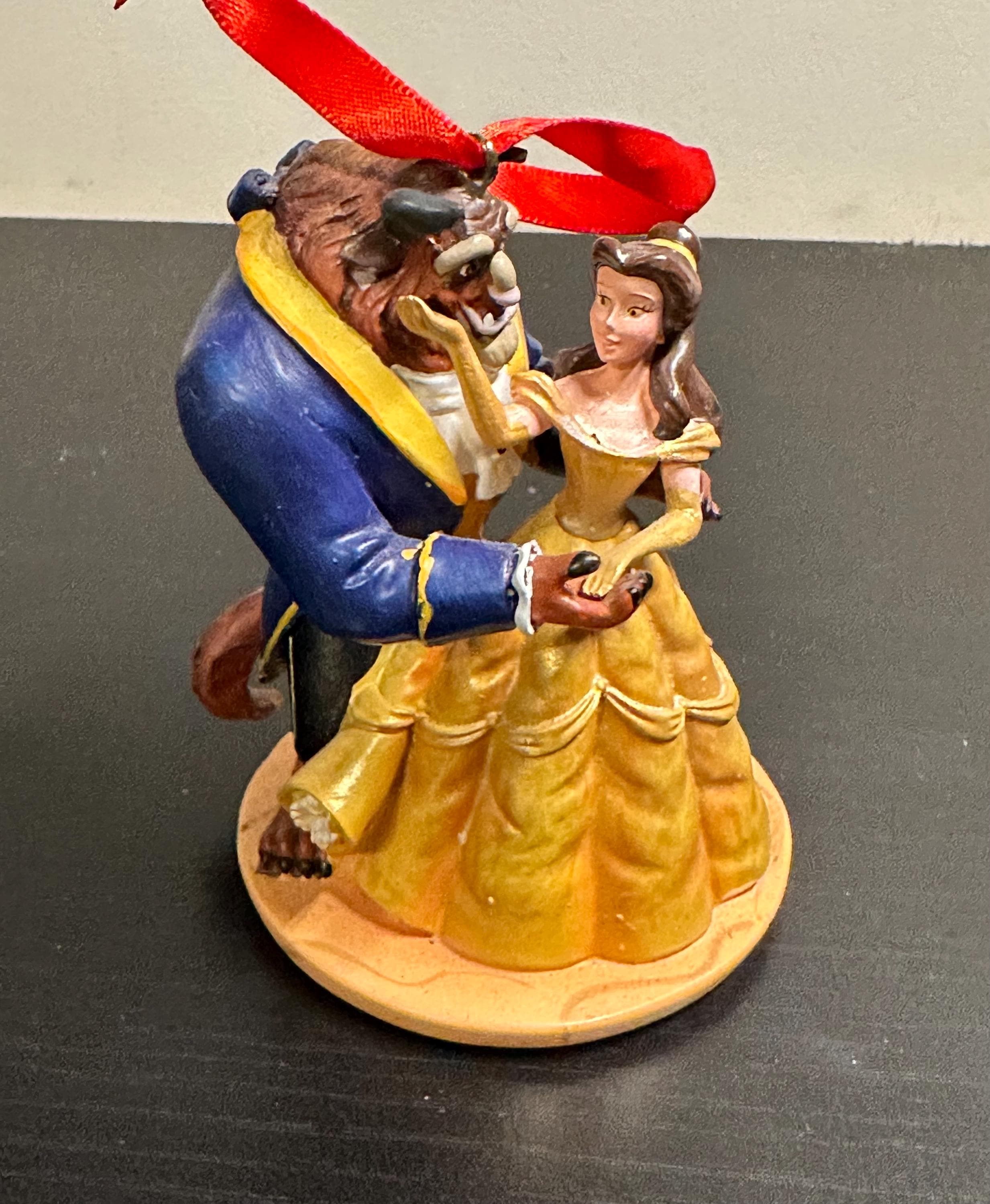 Disney Store Vintage Beauty & the Beast Dancing Christmas Ornament