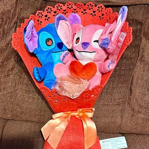 Disney Stitch and Angel Valentine’s Day 14” Plush Bouquet