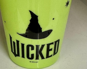 Wicked Elphaba-hoed groen 16 oz plastic beker met deksel en rietje