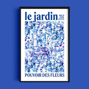Blaue Französische Wandkunst, Aquarell Französische Wörter Poster, Elegante Typografie, Französisches Zitat Kunst, Küchen oder Schlafzimmer Wanddekoration