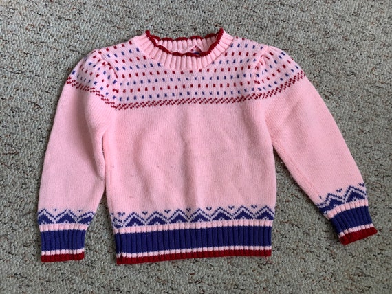 Girls Vintage Pullover Sweater 3t - image 1