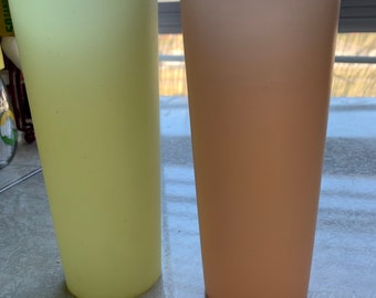 Set of Two Vintage Pastel Tupperware Tumblers