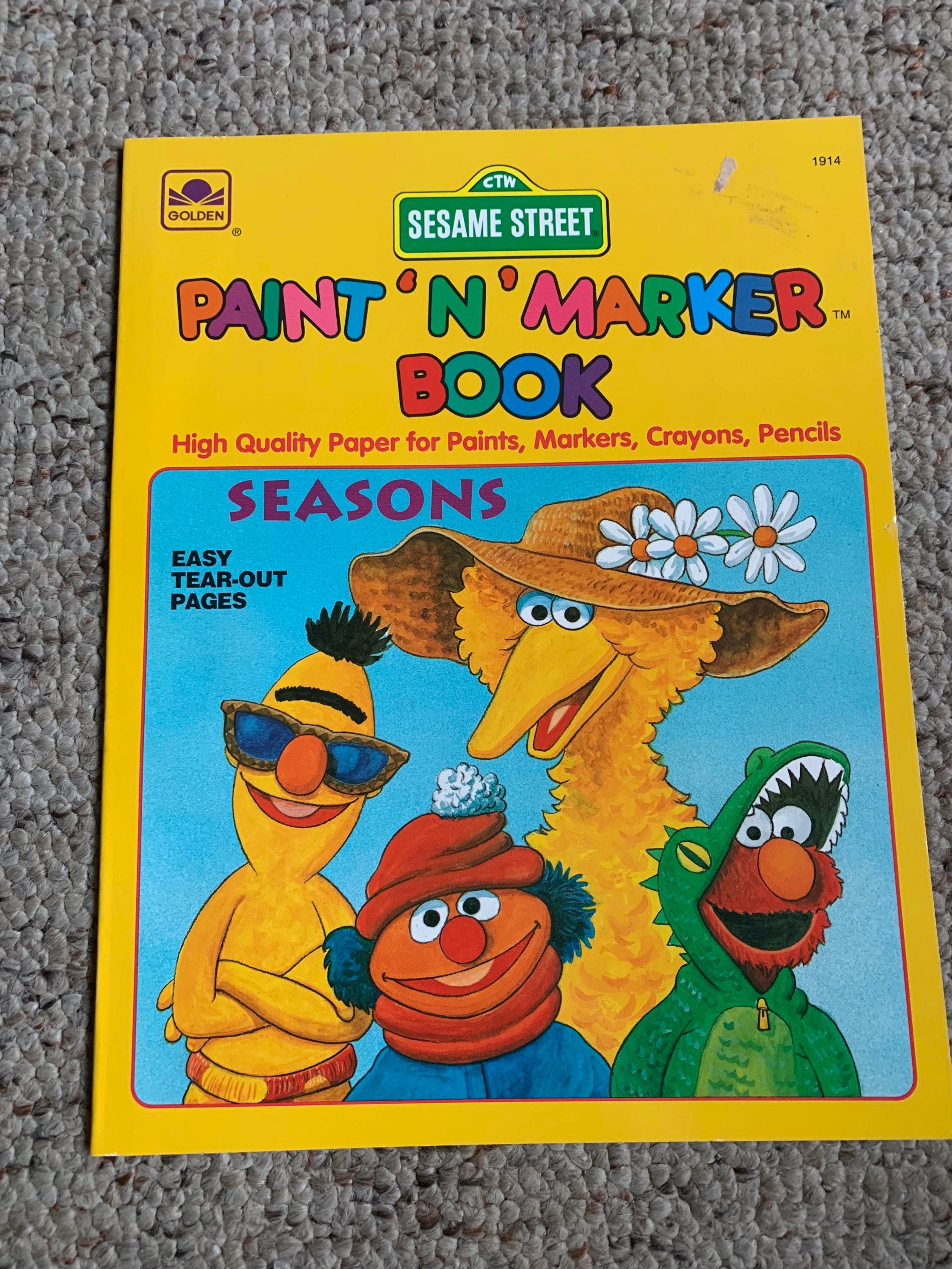 Sesame Street Paint and Marker Book Etsy