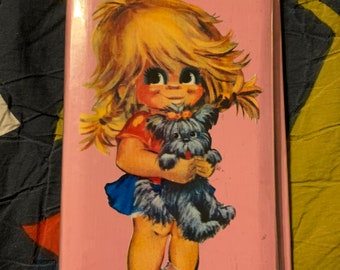 Vintage Big-Eyed Girl Mini Photo Album