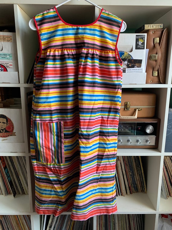 Ladies Vintage 70s Rainbow Nightgown Etsy