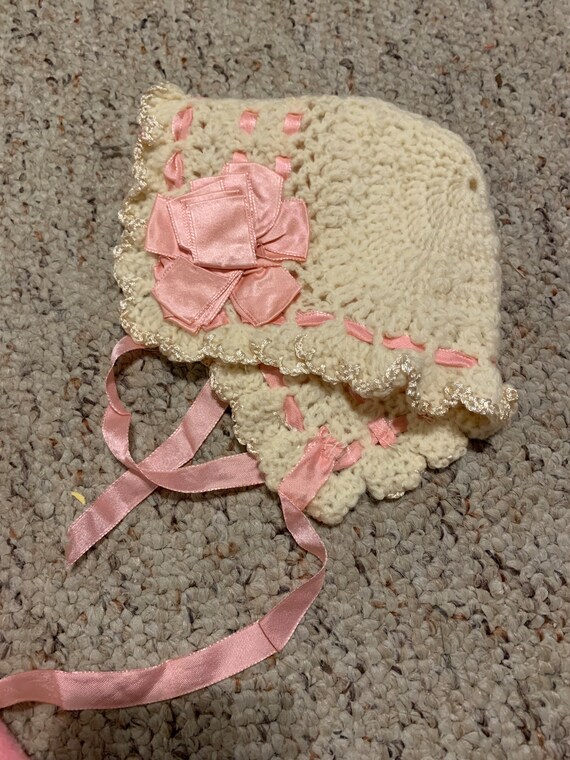 Girls Vintage Newborn Pink Winter Clothing Lot - image 7