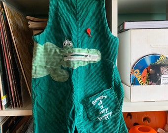 Boys Vintage Play Condition Alligator Overalls 12m