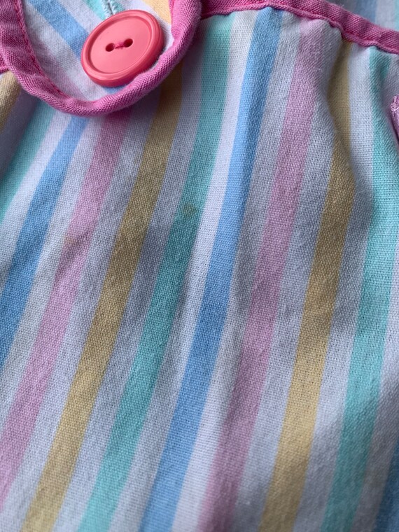 Girls Vintage Pastel Rainbow Stripe Ice Cream Sun… - image 3