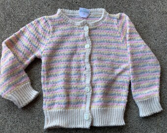 Girls Vintage Pastel Cardigan 2t