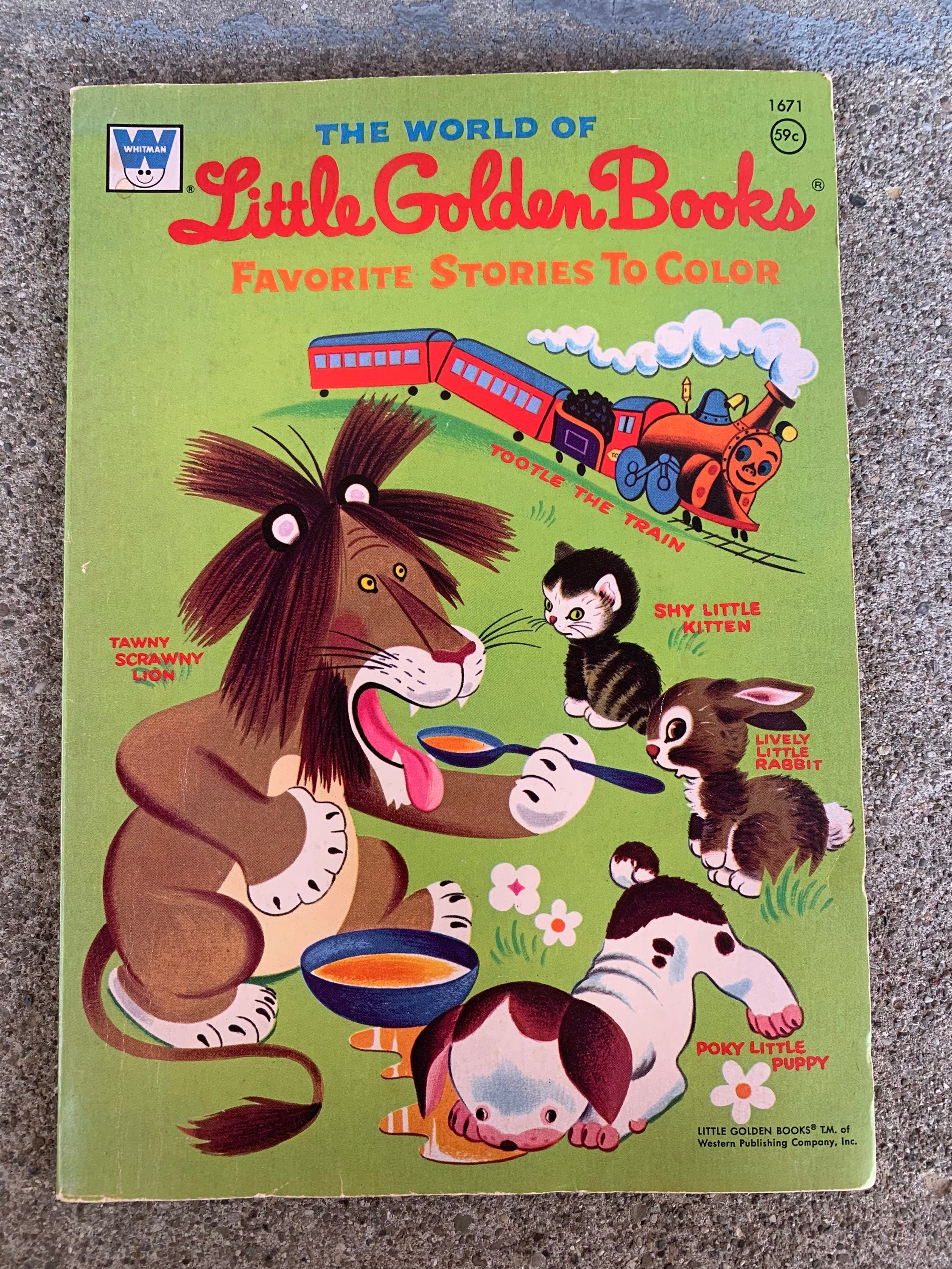 Coloring　Little　Golden　Books　Vintage　Etsy　Canada　Unused　Book