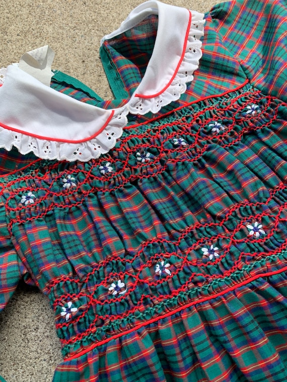 Girls Vintage Plaid Polly Flinders Holiday Dress … - image 2