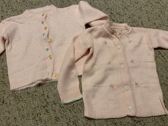 Girls Vintage Newborn Pink Winter Clothing Lot - image 2