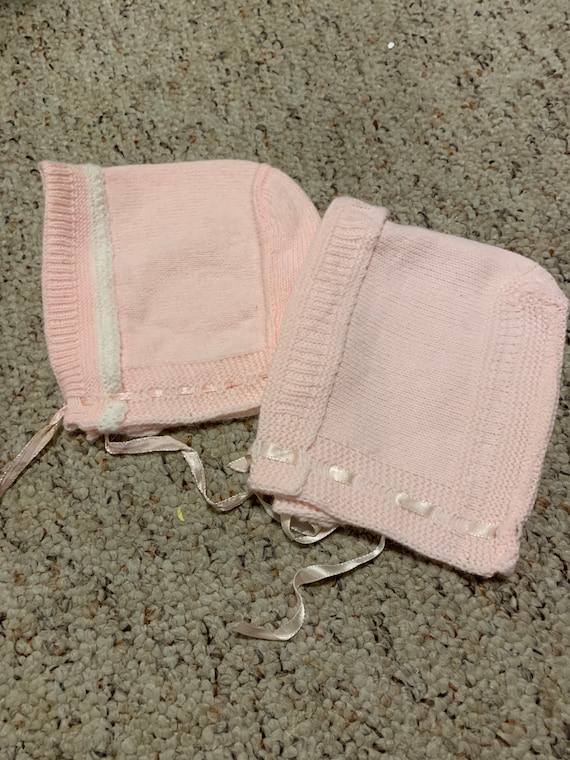 Girls Vintage Newborn Pink Winter Clothing Lot - image 4