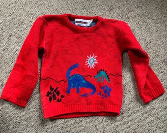 80s Dinosaur Sweater - Etsy