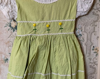 Girls Vintage 1960s Cinderella Brand Spring Easter Dress 3t