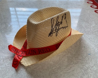 Vintage Shotgun Red Autographed Mini Cowboy Hat