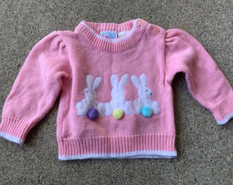 Girls Vintage Bunny Sweater 0-3m