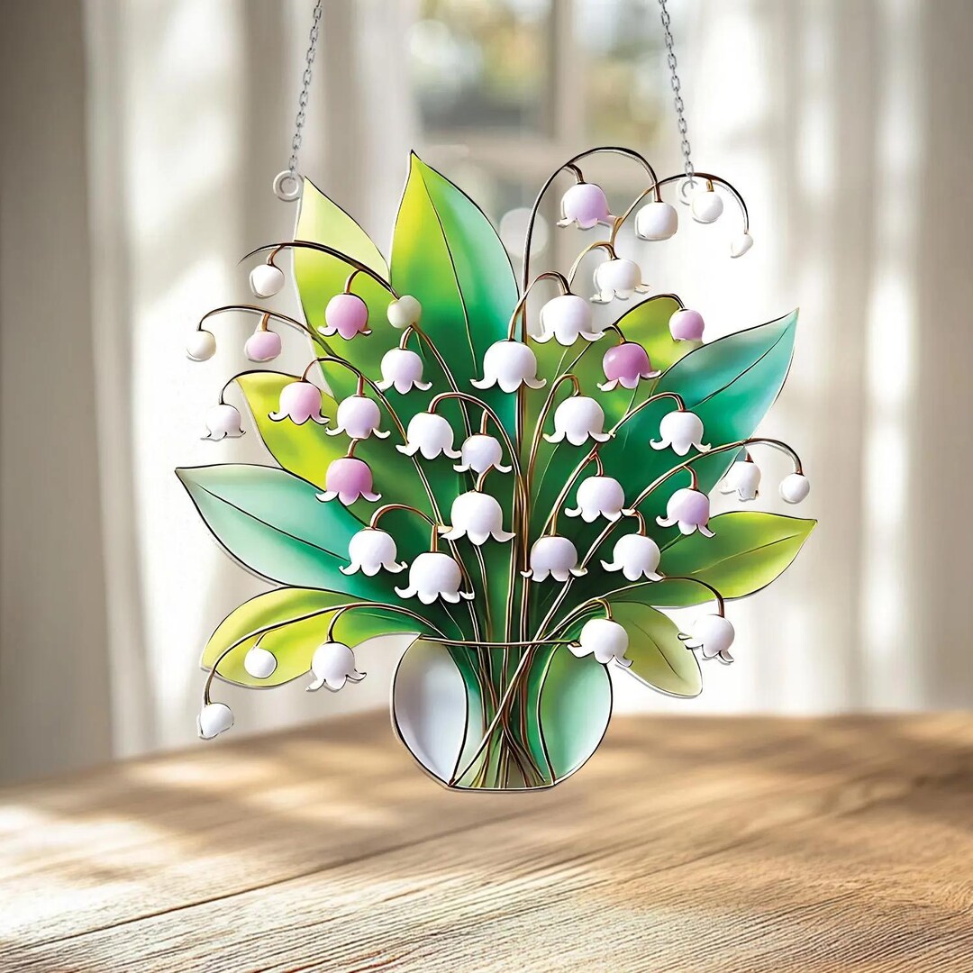 Lily of the Valley Acrylic 2D Hanging Suncatcher – Mother's Day, April ...