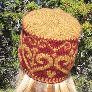 A Texas Girl Knits Ironheart Hat Adult Kids Valentine Fair Isle Stranded Colorwork Knit Purl Knitting Pattern PDF Download Chart Written image 1