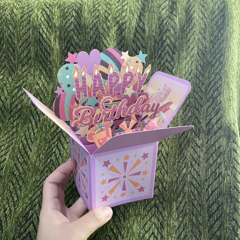 Happy Birthday Surprise Box Unique 3D Pop-up Birthday Card With ...