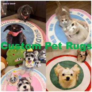 Boutique COCO Tapis pour chien personnalisés - Tapis pour chien personnalisé avec photo et nom d'animal de compagnie, tapis pour animal de compagnie personnalisé, tapis pour chien personnalisé, personnalisation professionnelle en cadeau pour animal de compagnie