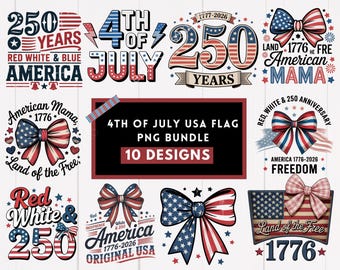 4 juli SVG PNG-bundel, patriottische Amerikaanse vlag adelaar ontwerpen (digitale download)