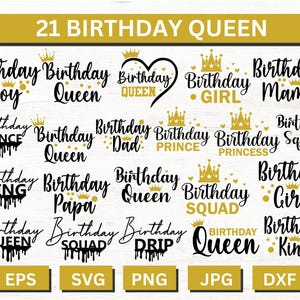 Birthday Queen Svg, Birthday Queen Png, Birthday Queen Shirt, Queen Svg, Birthday Svg, Birthday Gift, Birthday Svg Files, Digital Download