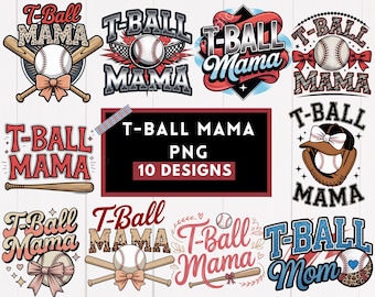 T-Ball Mama PNG, Retro Baseball Mom PNG, Sports Mom Shirt Design, Baseball Mama Clipart, Game Day PNG, Naam Baseball (digitale download)
