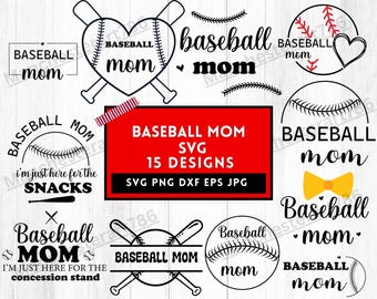 Baseball Mom SVG, PNG Bundle, Sports Mom Gift (Digital Download)