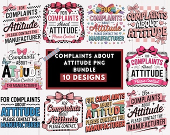Klachten over houding png, girly doodle-tekstontwerp | Preppy kleurrijk shirt, png PNGEgg | Grafische download voor kinderen en dames | Direct digitaal bestand