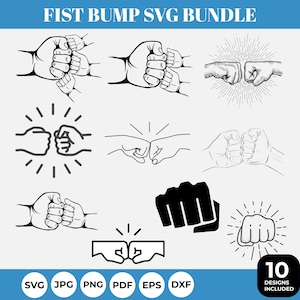 Fist bump svg, friendship hand svg, daddy and child svg, fathers day design, black fist png, fist svg cut file, eps jpg dxf png