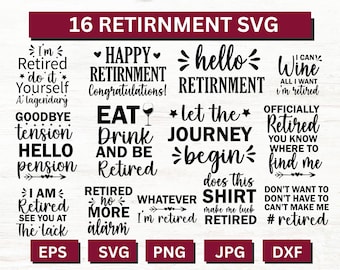 Pensioen Svg, pensioen Svg Png, Happy Retirement Svg, pensioen geschenken, Svg-bestanden, leraar Shirt Svg, Svg voor Cricut, digitale download