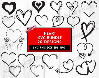 Hart Svg, hart Svg Png, schattig hart Svg, Love Heart Svg, open hart Svg, eenvoudig hart Svg, hart gesneden bestand, cadeau-ideeën, digitale download
