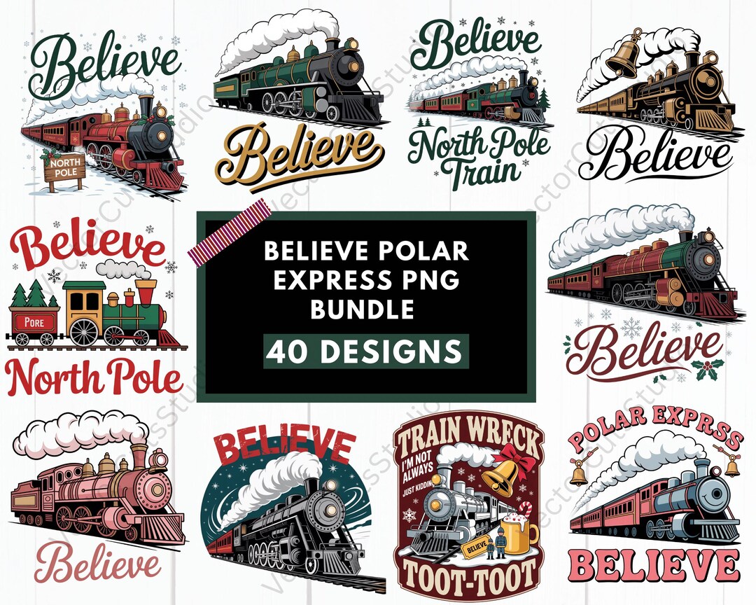 Believe Polar Express PNG | Christmas Believe Clipart | Holiday SVG ...