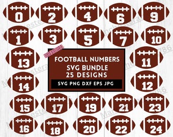 Números de fútbol en formato SVG y PNG, diseños para camisetas de equipos (descarga digital)