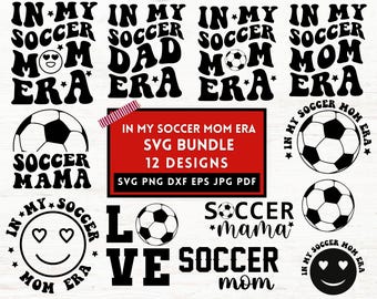 Soccer Mom Era SVG Bundle, Sports Design (Digital Files)