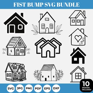 Little house svg, house outline svg, simple home svg design, house roof svg file, house clipart bundle, laser cut svg, eps jpg dxf png
