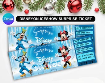 Disney ON-ICE SHOW Surprise Ticket – Magical Trip Reveal, Holiday Ice Show, Kids Christmas Gift, Theme Park Admission