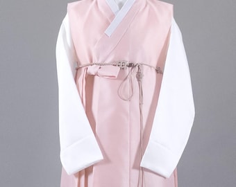 EMH003 l Sagewind Hanbok tradicional para hombre en rosa claro / Hanbok tradicional para bodas y dol coreanos