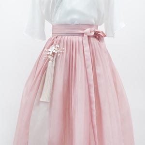 Soft Blush Modern Hanbok Skirt | Modern Hanbok | Modern Korean Skirt | Korean Style | Korean Wear | Korean Fashion