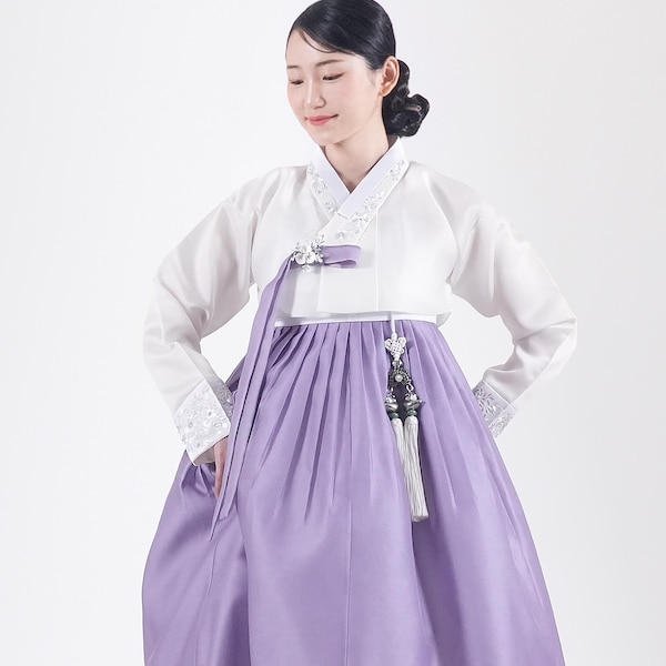 EWH020 l Areum Grace Woman Hanbok in lichtpaars | Traditionele Hanbok-jurk voor bruiloft en Koreaanse Dol