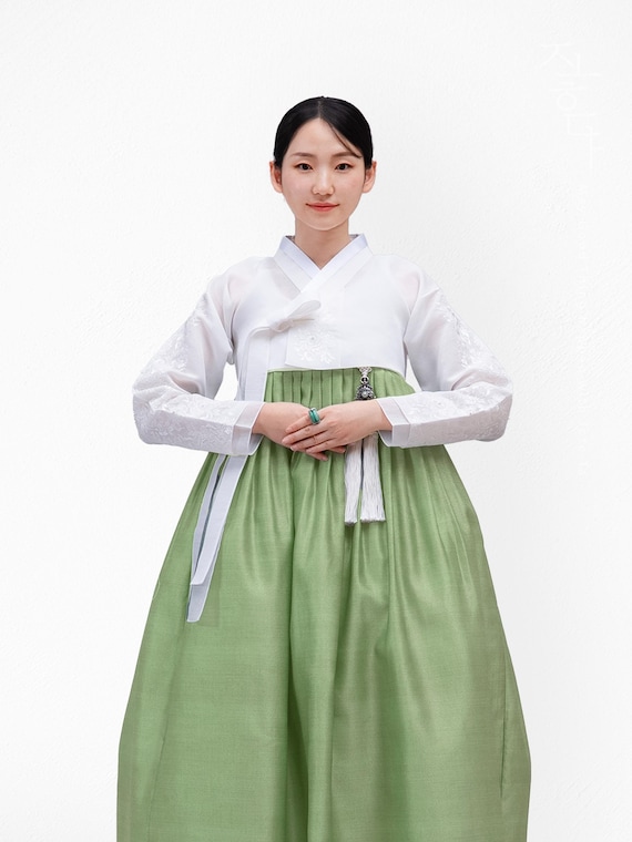 green dress korean Green Tulle Lace Long Prom Dress, Green Tulle Evening Dress shopluu