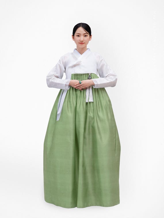 green dress korean EWH021 | Iseul Woman Hanbok in Light Collection 21