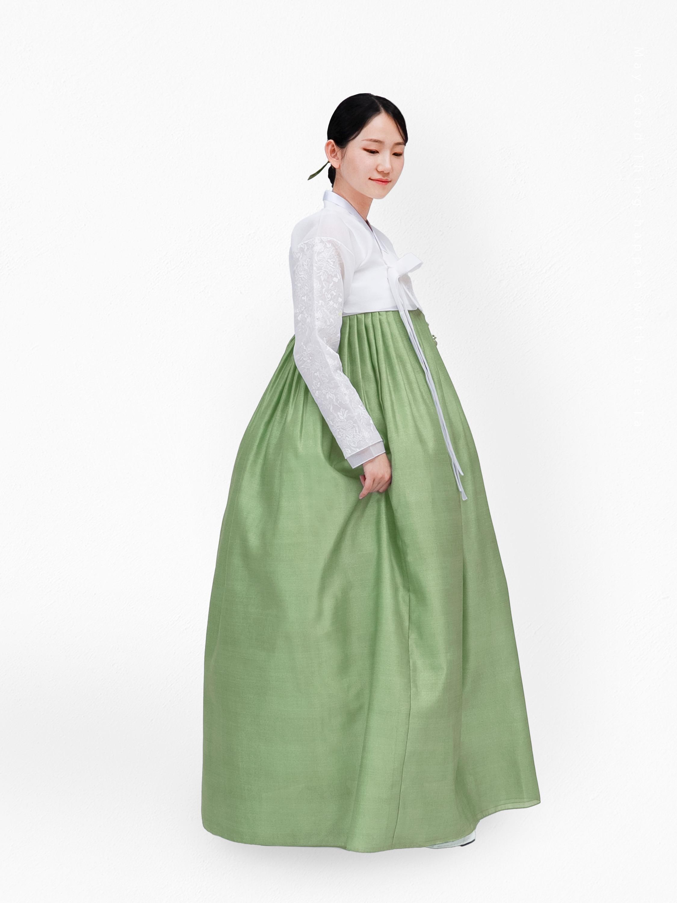 EWH021 | Iseul Woman Hanbok in Light Green | Traditional Hanbok Dress EWH021 | Iseul Woman Hanbok in Light Green | Traditional Hanbok Dress