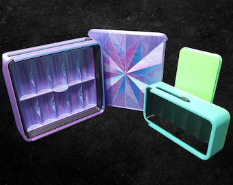 3ml Peptide Vial Storage Box Slim Slide Lock | Insulin, GLP-1 & Testosterone | Removable Tray Organizer Case