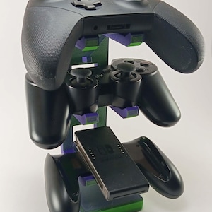 Video Game Controller Stand - Fits Three Controllers
